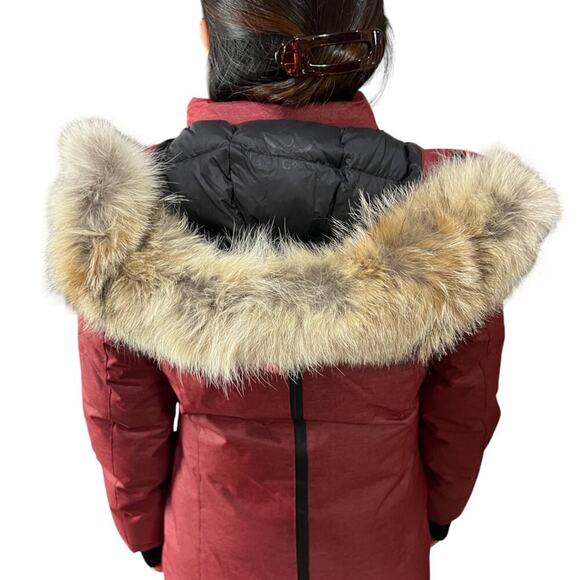 NEW Triple F.A.T. Goose Down Fur Hood Jacket SIZE XS Winter Maroon Coat NWT $550 - Picture 11 of 16